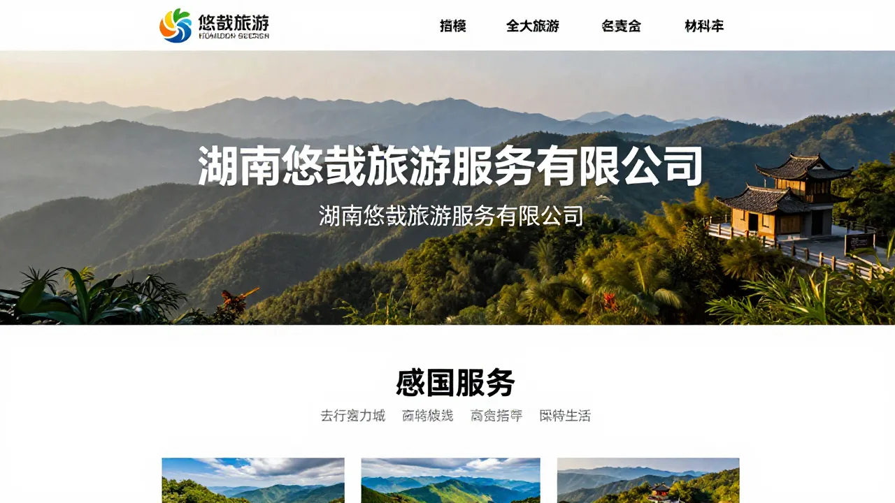 湖南悠哉旅游服务有限公司 首页主视觉